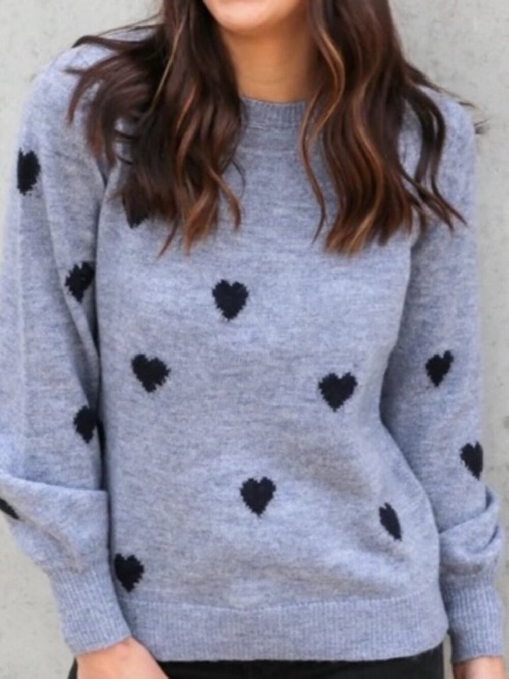 Sugarhill Brighton Knit Mandy Love Heart Sweater Jumper Novelty Blue Balloon 8